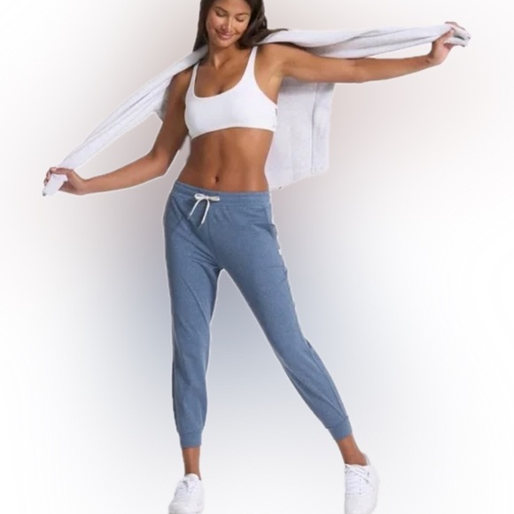Vuori Women's Performance Dreamknit Heathered Blue Drawstring Lounge Joggers XL - Picture 1 of 12